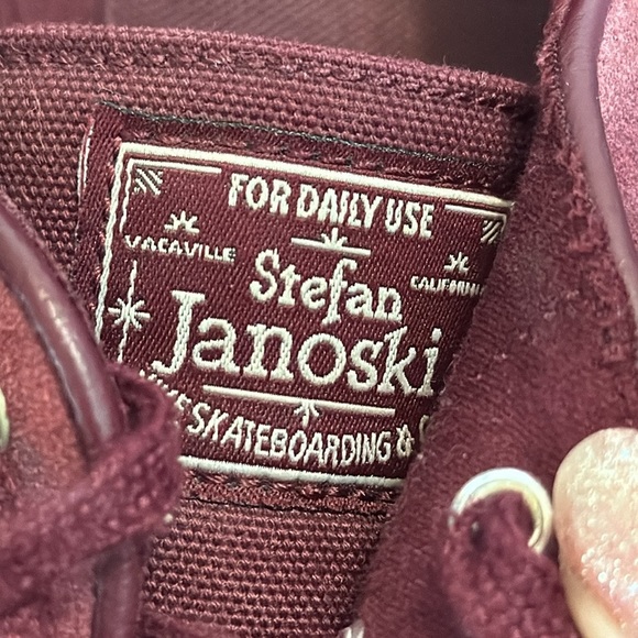 Nike Stefan Janoski Burgundy suede Sneakers skate shoes - Picture 4 of 6